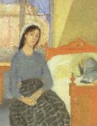 Gwen John the artist in her room in paris oil painting artist